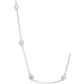 Nordstrom Nordstrom Bezel Cubic Zirconia Station Long Necklace