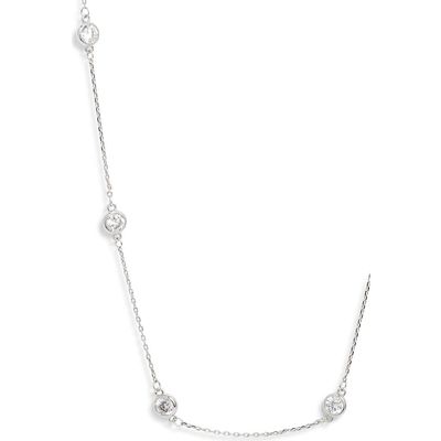 Nordstrom Nordstrom Bezel Cubic Zirconia Station Long Necklace