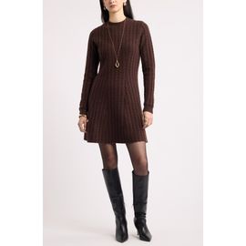 Nordstrom Nordstrom Cable Stitch Long Sleeve Minidress