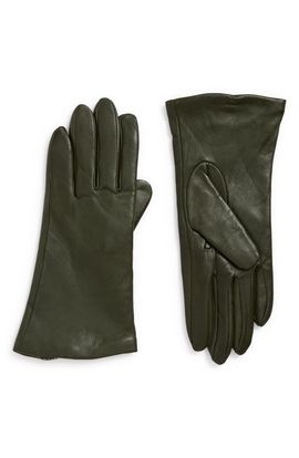 Nordstrom Nordstrom Cashmere Lined Leather Touchscreen Gloves