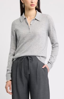 Nordstrom Nordstrom Cashmere Polo Sweater