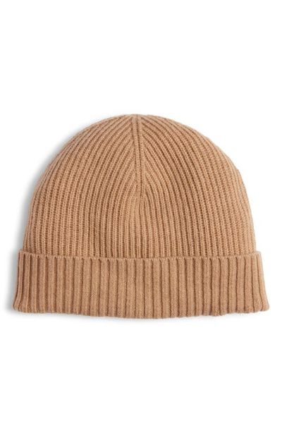 Nordstrom Nordstrom Cashmere Rib Cuff Beanie