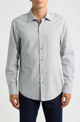 Nordstrom Nordstrom Cotton & Cashmere Flannel Button-Up Shirt