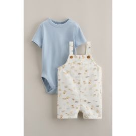Nordstrom Nordstrom Cotton Bodysuit & Shortalls Set