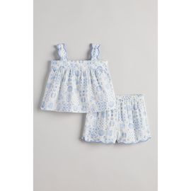 Nordstrom Nordstrom Cotton Mixed Print Top & Shorts Set