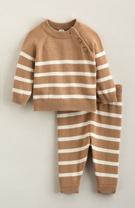 Nordstrom Nordstrom Cozy Stripe Sweater & Joggers Set