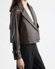 Nordstrom Nordstrom Crop Leather Trench Coat - 4