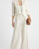 Nordstrom Nordstrom Crop One-Button Linen Blend Blazer - 2