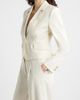Nordstrom Nordstrom Crop One-Button Linen Blend Blazer - 4