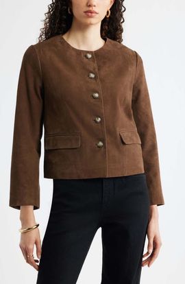 Nordstrom Nordstrom Crop Suede Jacket