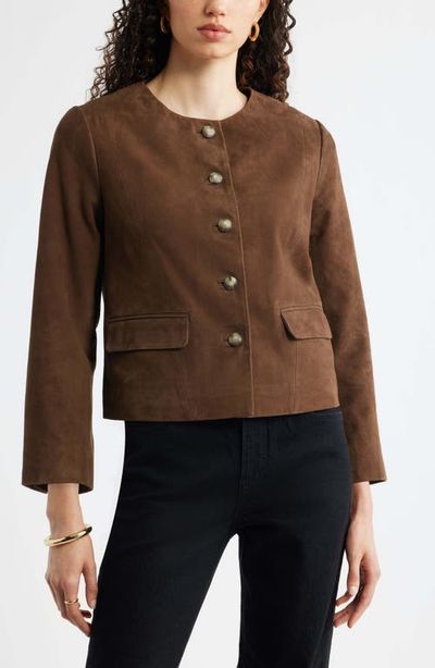 Nordstrom Nordstrom Crop Suede Jacket