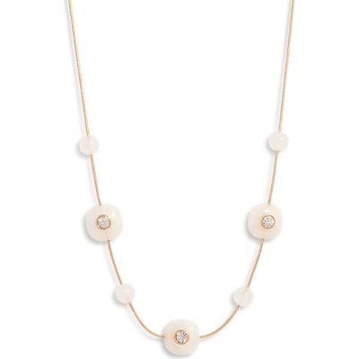 Nordstrom Nordstrom Crystal & White Jade Stationary Necklace