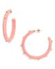 Nordstrom Nordstrom Crystal Accent Raffia Wrapped Hoop Earrings - 1