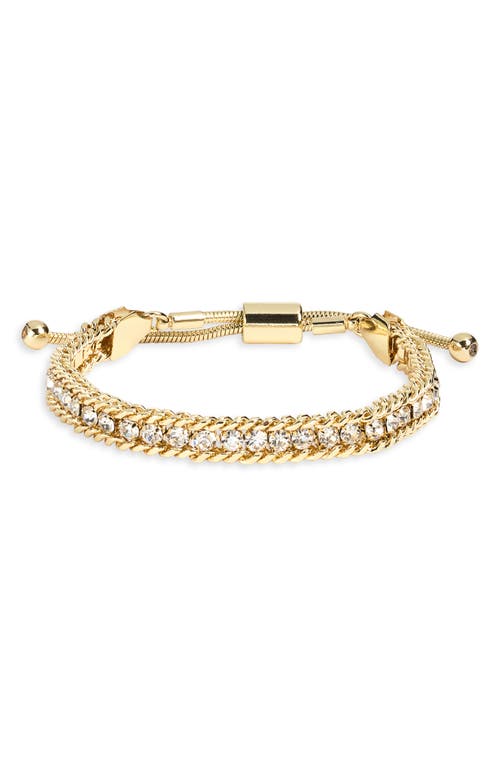 Nordstrom Nordstrom Crystal Curb Chain Adjustable Bracelet