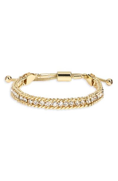 Nordstrom Nordstrom Crystal Curb Chain Adjustable Bracelet