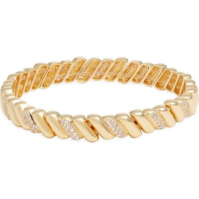 Nordstrom Nordstrom Cubic Zirconia Accent Ridged Stretch Bracelet