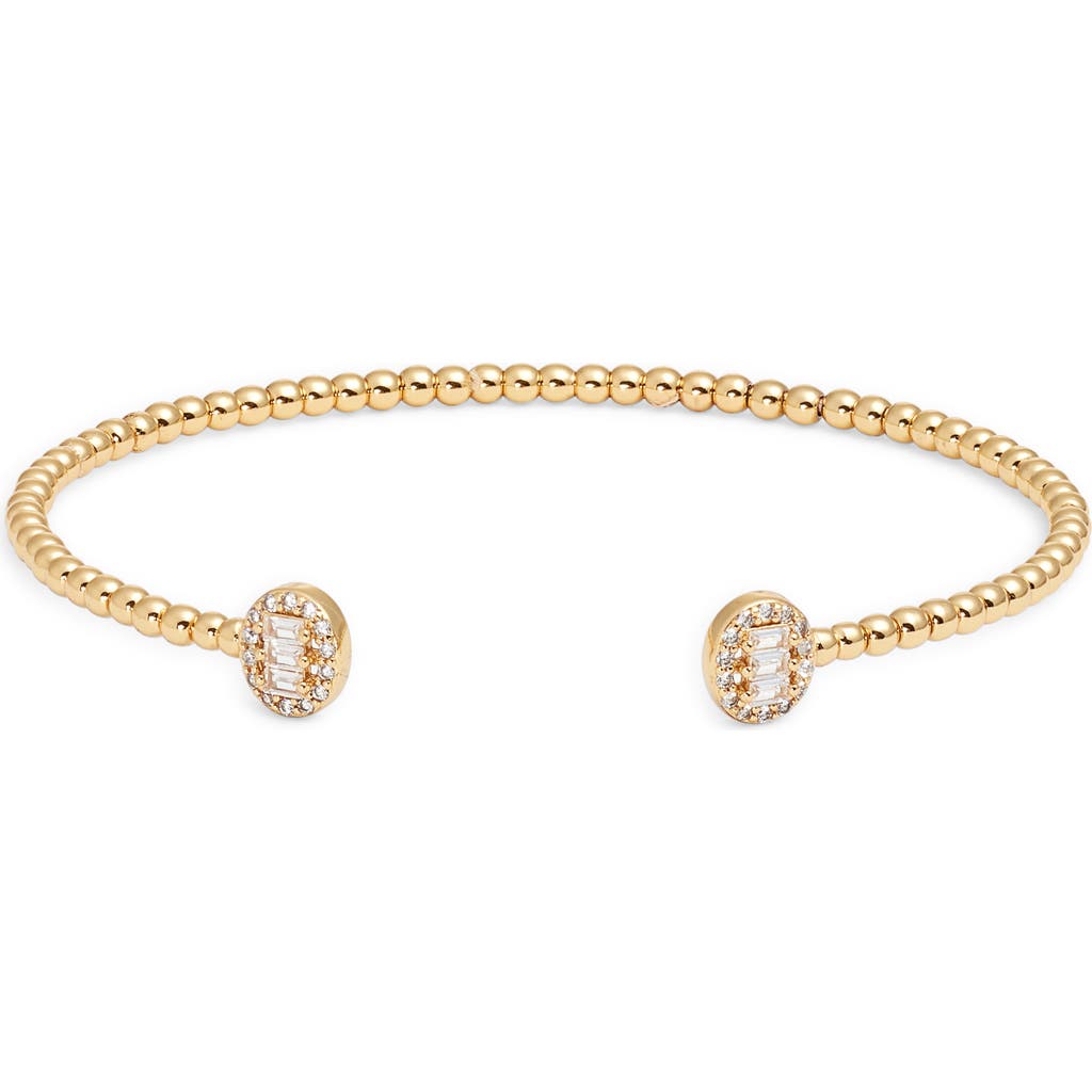 Nordstrom Nordstrom Cubic Zirconia Accent Shot Bead Cuff Bracelet