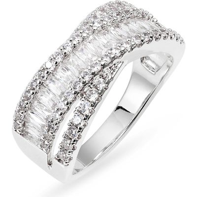 Nordstrom Nordstrom Cubic Zirconia Baguette Overlap Ring