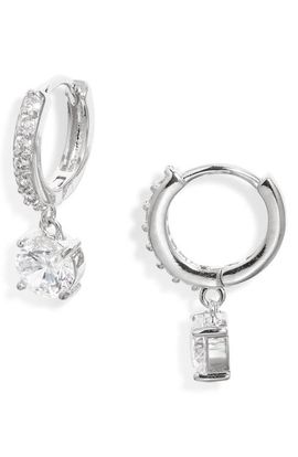 Nordstrom Nordstrom Cubic Zirconia Dangle Hoop Earrings