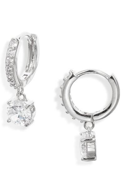 Nordstrom Nordstrom Cubic Zirconia Dangle Hoop Earrings
