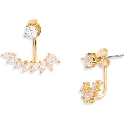 Nordstrom Nordstrom Cubic Zirconia Fan Ear Jacket Earrings