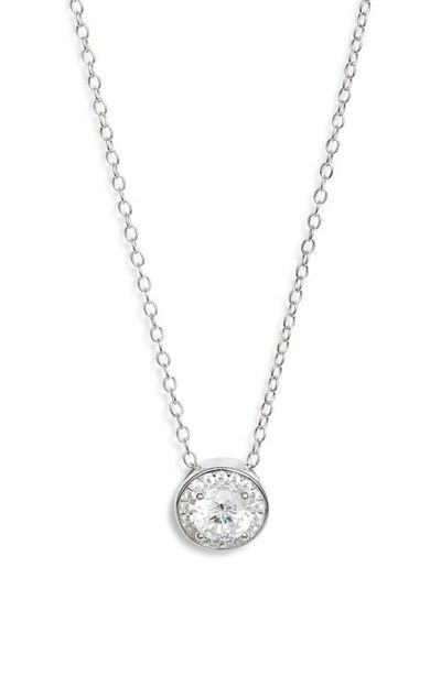 Nordstrom Nordstrom Cubic Zirconia Halo Pendant Necklace