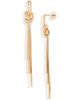 Nordstrom Nordstrom Cubic Zirconia Knot Tassel Drop Earrings - 1