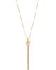 Nordstrom Nordstrom Cubic Zirconia Knot Tassel Pendant Necklace - 1