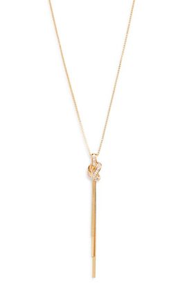 Nordstrom Nordstrom Cubic Zirconia Knot Tassel Pendant Necklace