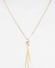 Nordstrom Nordstrom Cubic Zirconia Knot Tassel Pendant Necklace - 2