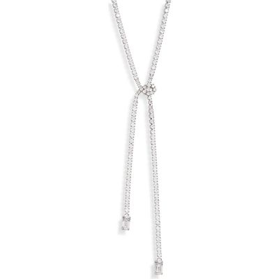 Nordstrom Nordstrom Cubic Zirconia Knotted Tennis Y-Necklace