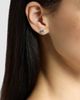 Nordstrom Nordstrom Cubic Zirconia Pave Crescent Stud Earrings - 3