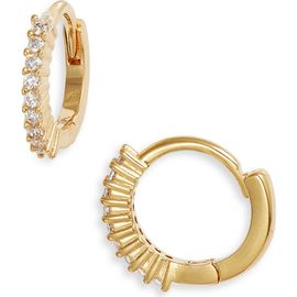 Nordstrom Nordstrom Cubic Zirconia Thin Huggie Hoop Earrings