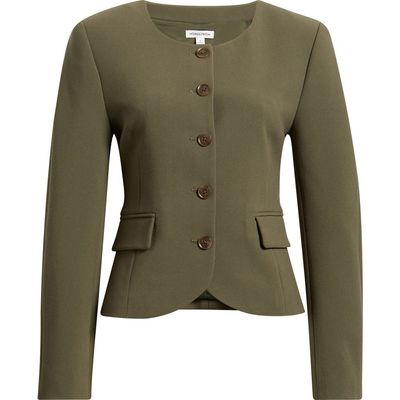 Nordstrom Nordstrom Curved Hem Collarless Jacket