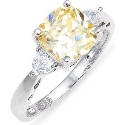 Nordstrom Nordstrom Cushion Cut Cubic Zirconia 3-Stone Ring