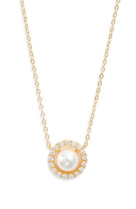 Nordstrom Nordstrom Dainty Cubic Zirconia & Faux Pearl Pendant Necklace