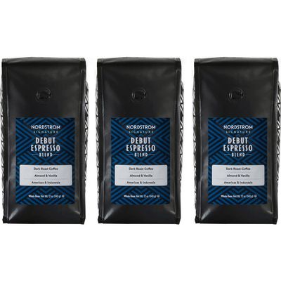 Nordstrom Nordstrom Debut Espresso Blend 3-Pack Whole Bean Coffee