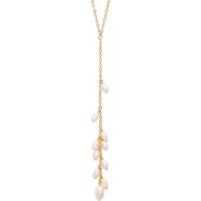 Nordstrom Nordstrom Demi-Fine Faux Pearl Lariat Necklace