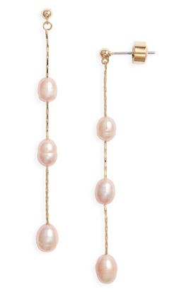 Nordstrom Nordstrom Demi Fine Freshwater Pearl Linear Drop Earrings