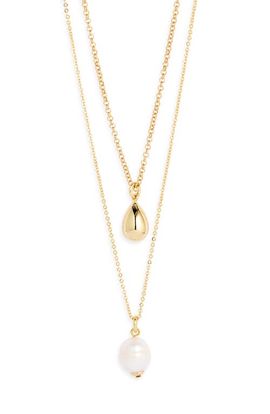 Nordstrom Nordstrom Demi Fine Layered Freshwater Pearl Pendant Necklace