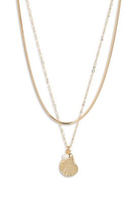 Nordstrom Nordstrom Demi Fine Set of 2 Shell & Freshwater Pearl Necklace