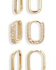 Nordstrom Nordstrom Demi Fine Set of 3 Oval Hoop Earrings - 1