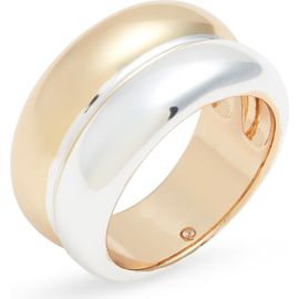 Nordstrom Nordstrom Demi Fine Two-Tone Rounded Band Ring