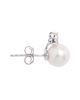 Nordstrom Nordstrom Diamond & Akoya Pearl Stud Earrings - 5
