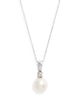 Nordstrom Nordstrom Diamond & Freshwater Pearl Pendant Necklace - 1