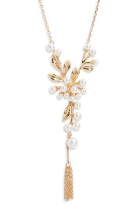 Nordstrom Nordstrom Faux Pearl Cluster Y-Necklace