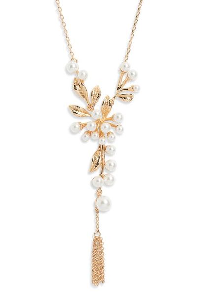 Nordstrom Nordstrom Faux Pearl Cluster Y-Necklace