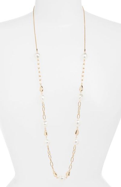 Nordstrom Nordstrom Faux Pearl Station Chain Long Necklace