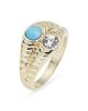 Nordstrom Nordstrom Faux Turquoise & Crystal Ridged Ring - 1