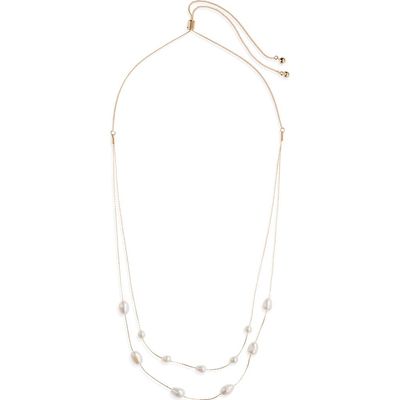Nordstrom Nordstrom Genuine Freshwater Pearl Adjustable Layered Necklace